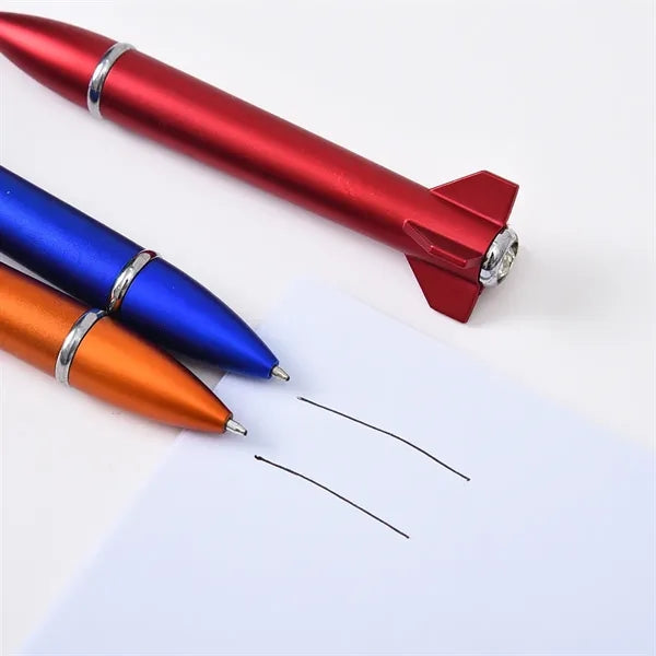 Metallic Rocket Pens with Light