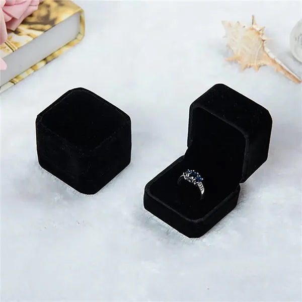 Velvet Ring Earring Jewelry Gift Box