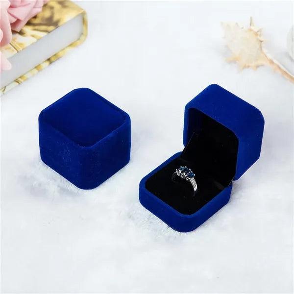 Velvet Ring Earring Jewelry Gift Box