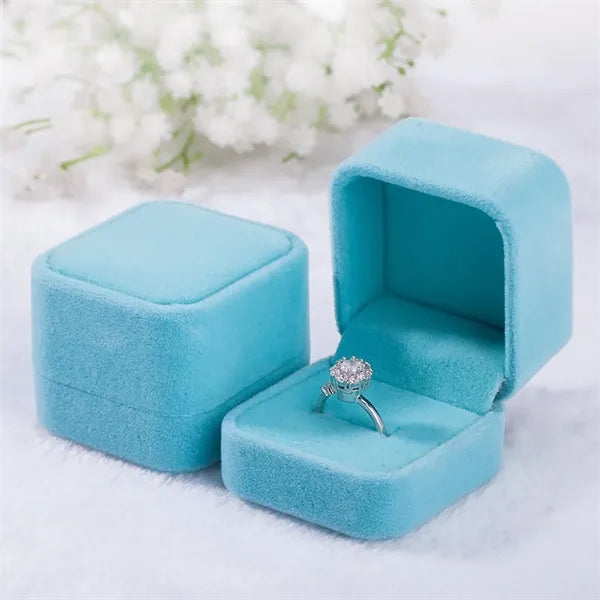 Velvet Ring Earring Jewelry Gift Box