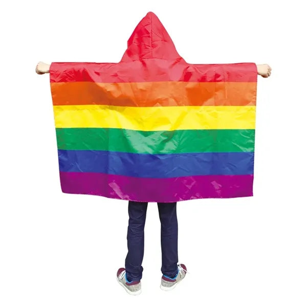 Wearable Hooded Shawl Flag for Parades and Outdoor Events