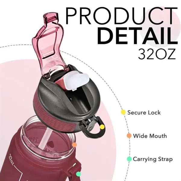 32 oz Water Bottles with Times