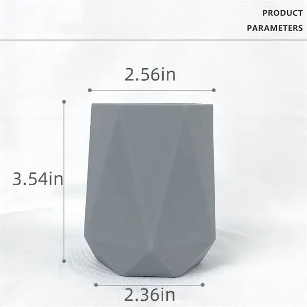 Silicone pen holder simple geometric white desktop storage