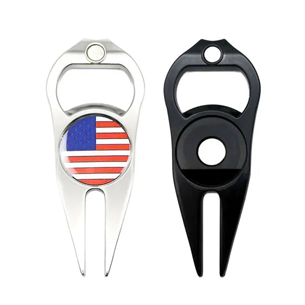 3-in-1 Pitchfork Golf Divot Tool