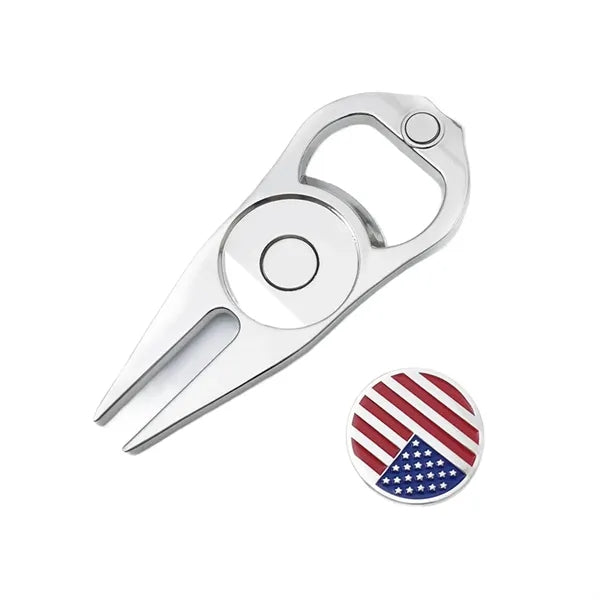 3-in-1 Pitchfork Golf Divot Tool