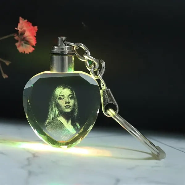 Beautiful luminous crystal commemorative pendant,key chain