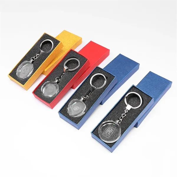 Beautiful luminous crystal commemorative pendant,key chain
