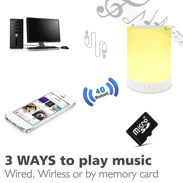 Portable Night Light Bluetooth Speaker