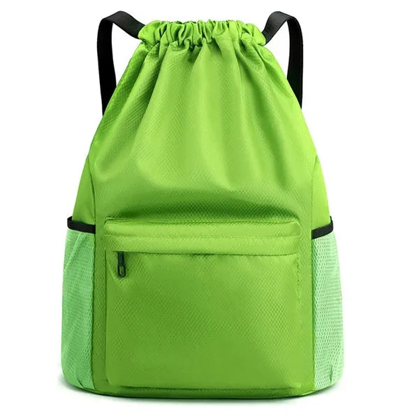 Waterproof Drawstring Bag Gym Sports Backpack with Pocket