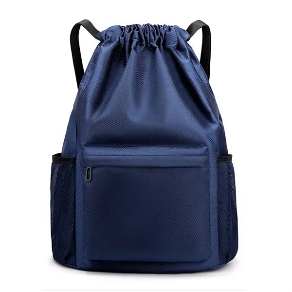 Waterproof Drawstring Bag Gym Sports Backpack with Pocket