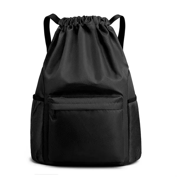 Waterproof Drawstring Bag Gym Sports Backpack with Pocket