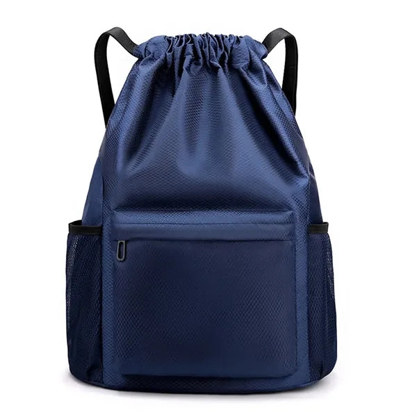 Waterproof Drawstring Bag Gym Sports Backpack with Pocket