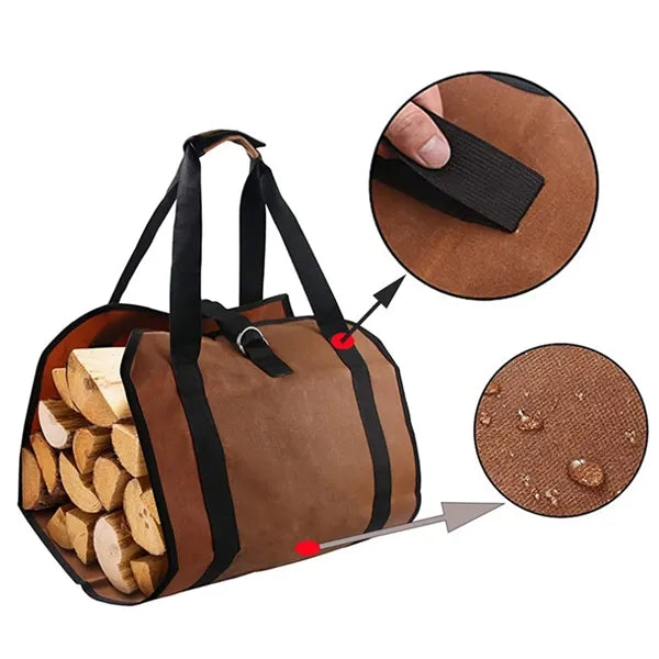 Durable Logging Multi-Functional Firewood Storage Bag