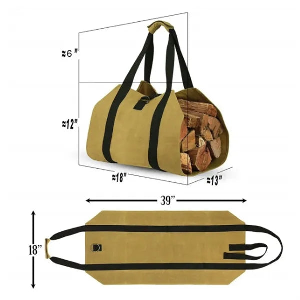 Durable Logging Multi-Functional Firewood Storage Bag