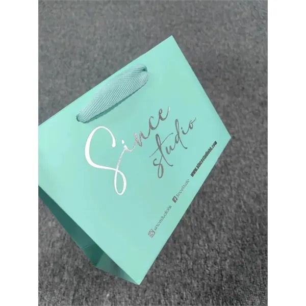 Matte Laminated Large Paper Bag with Rope Handle Hanging Tag