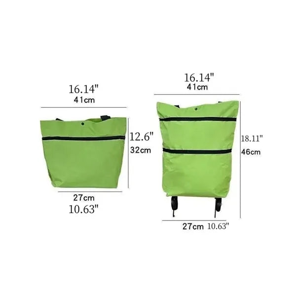 Multifunctional folding shopping cart shoulder tote bag