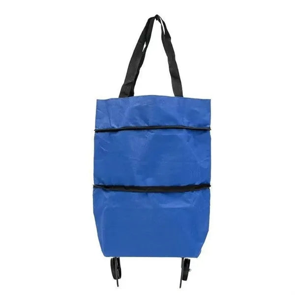 Multifunctional folding shopping cart shoulder tote bag