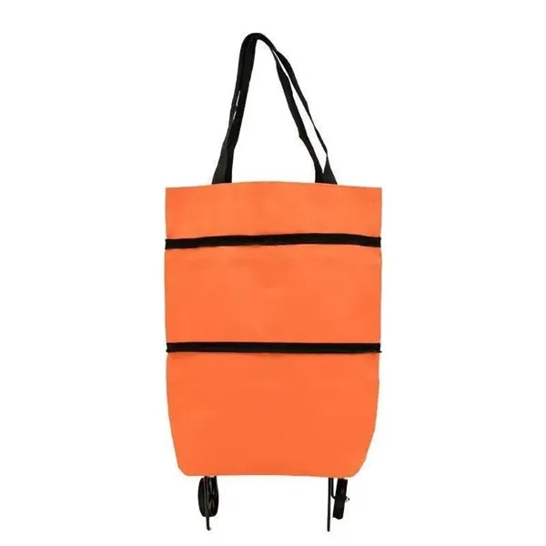 Multifunctional folding shopping cart shoulder tote bag