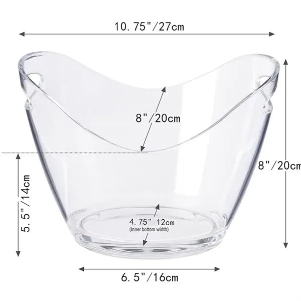 4 Liter Acrylic Ice Wine Bucket