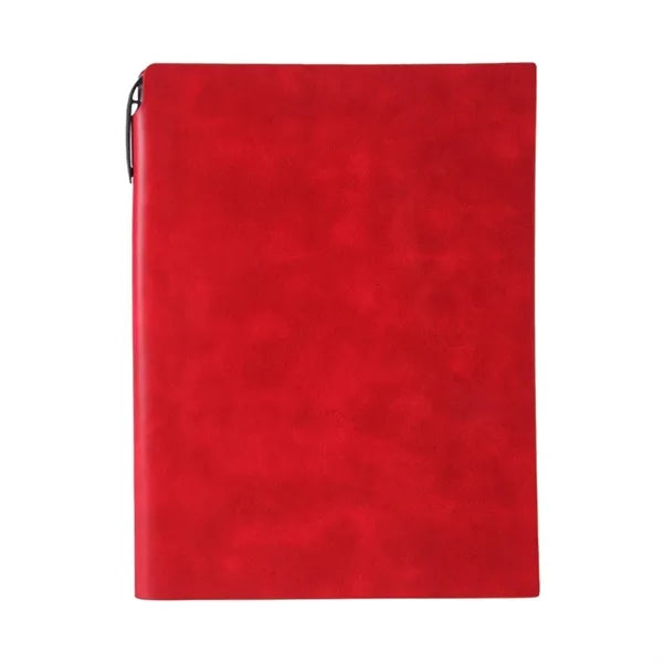 A5 Soft PU Cover Journal Notebook W/ Pen, Debossed Custom