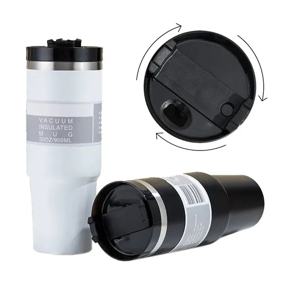 30 OZ Stainless Steel Water Bottle With Straw And Lid