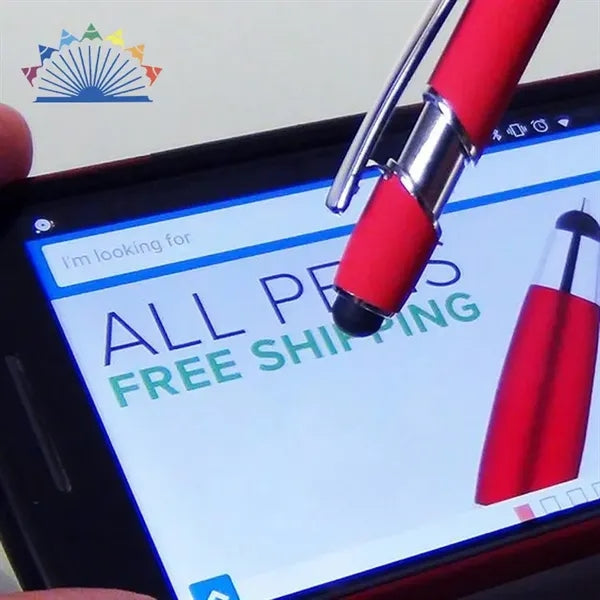 Softy Touch Screen Metal Ballpoint pen With Stylus