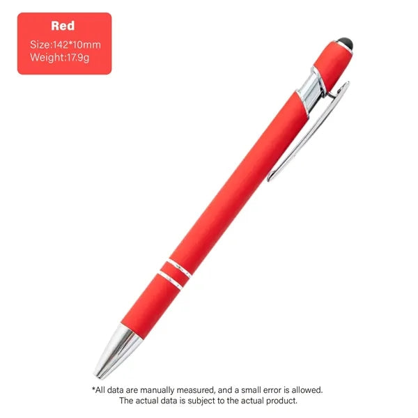Softy Touch Screen Metal Ballpoint pen With Stylus