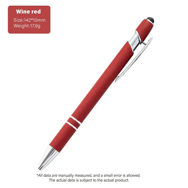 Softy Touch Screen Metal Ballpoint pen With Stylus