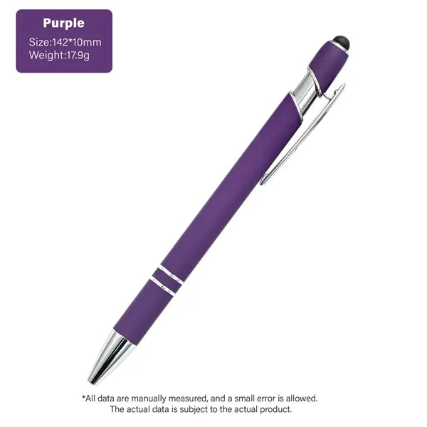 Softy Touch Screen Metal Ballpoint pen With Stylus