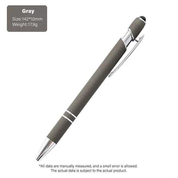 Softy Touch Screen Metal Ballpoint pen With Stylus