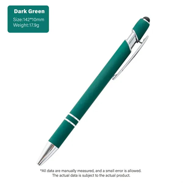 Softy Touch Screen Metal Ballpoint pen With Stylus