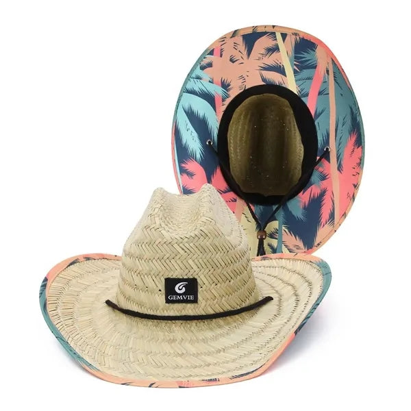 Braided Beach Straw Hat with Large Brim