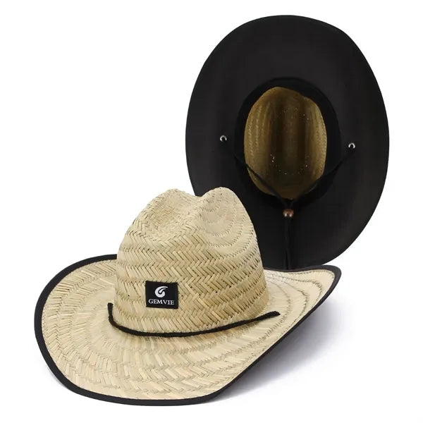 Braided Beach Straw Hat with Large Brim