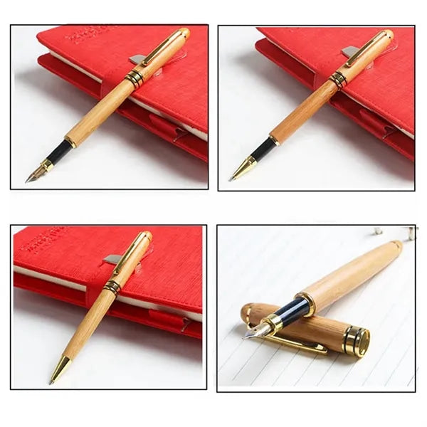 Eco-Friendly Bamboo Wood Pen & Case Executive Gift Set