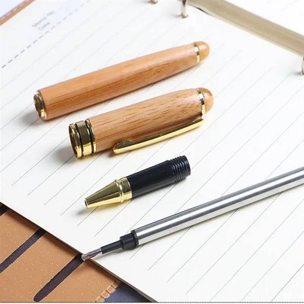 Eco-Friendly Bamboo Wood Pen & Case Executive Gift Set
