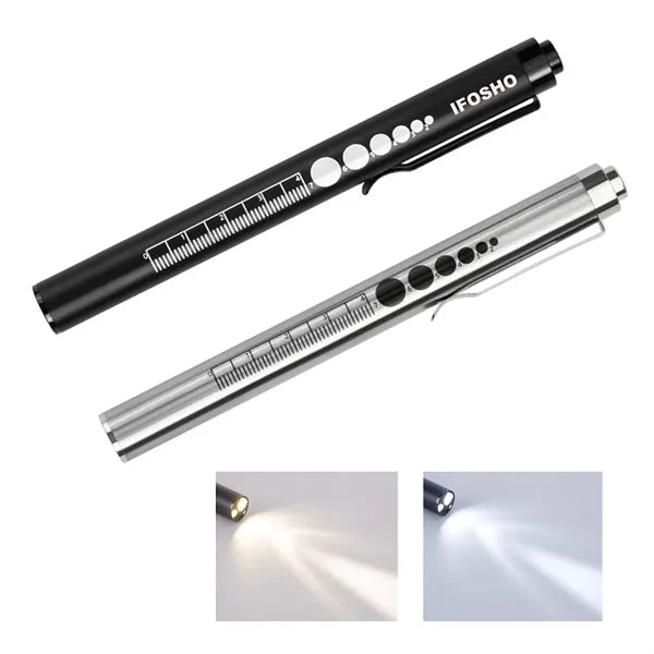 Rechargeable LED Pen Light with Pupil Gauge for Nurse