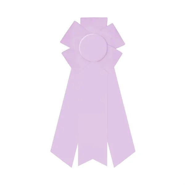 4" Rosette 10" long with 3 streamers