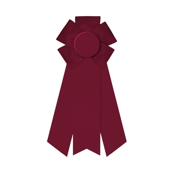 4" Rosette 10" long with 3 streamers
