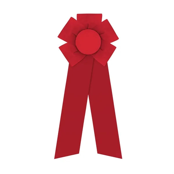 4" Rosette 10" long with 2 streamers