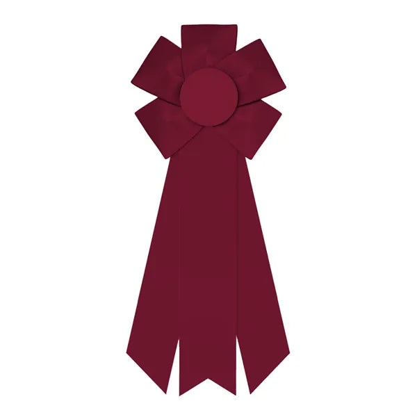 5" Rosette 12" long with 3 streamers