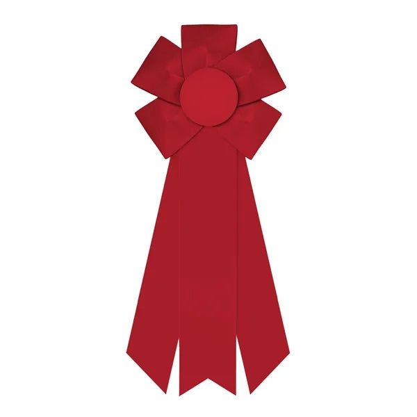 5" Rosette 12" long with 3 streamers