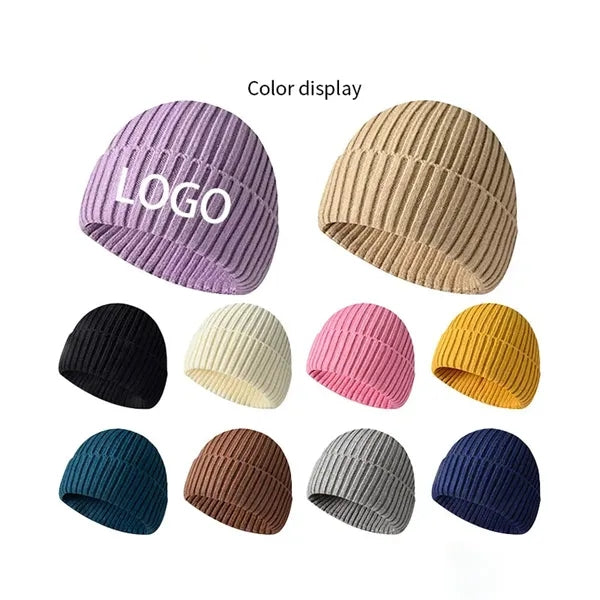 Winter Unisex Cozy Stretchy Knitted Cuffed Beanie Hat