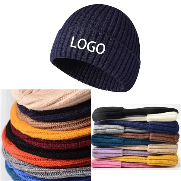 Winter Unisex Cozy Stretchy Knitted Cuffed Beanie Hat