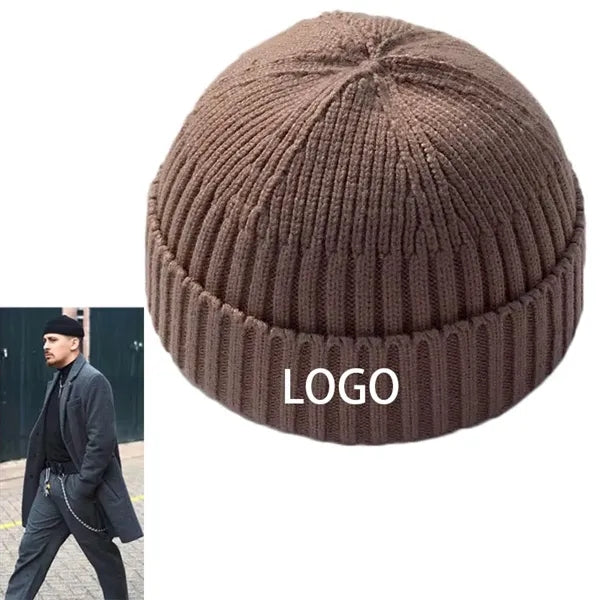 Winter Men's Cozy Stretchy Knitted Cuffed Beanie Hat