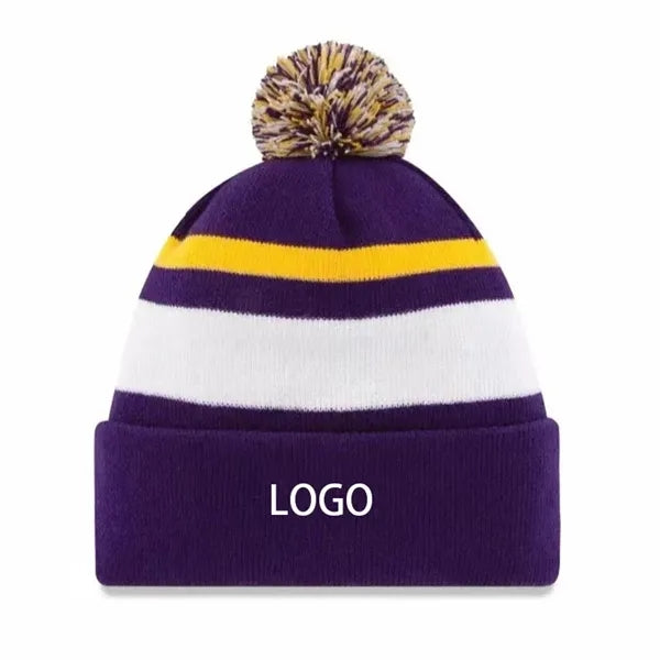 Winter Unisex Slouchy Snow Knit Pompom Beanie Hat