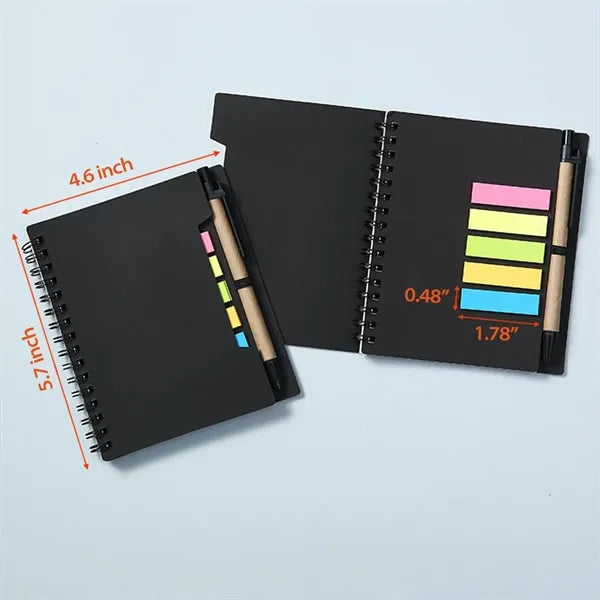 Mini Journal with Pen & Sticky Flags 4-3/5"x5-7/10"