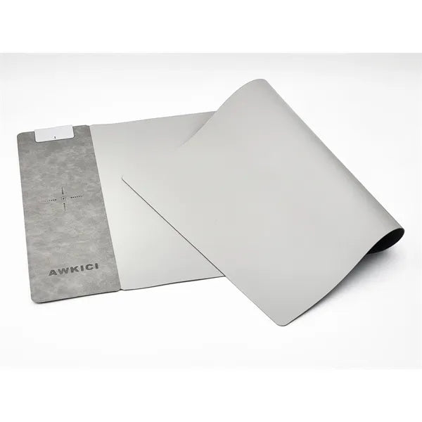 Wireless Charging Mouse Pad Leather Office Gaming Desk Mat