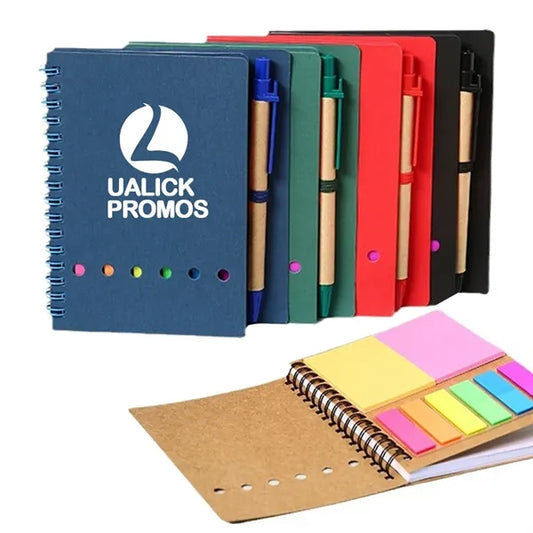Mini Journal with Pen, Flags & Sticky Notes 4-7/10"x5-4/5"