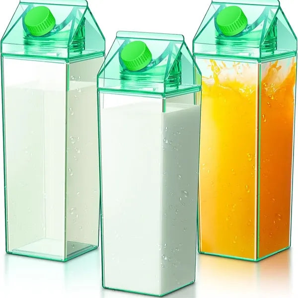 Clear Square Milk Carton Water Bottle