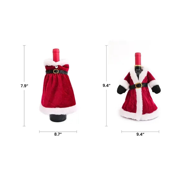 Christmas Wine Bottle Decoration